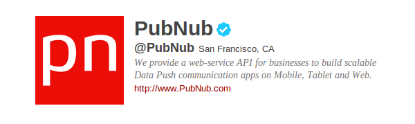 PubNub Twitter Verified