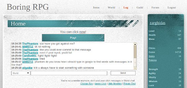 BoringRPG: Google App Engine