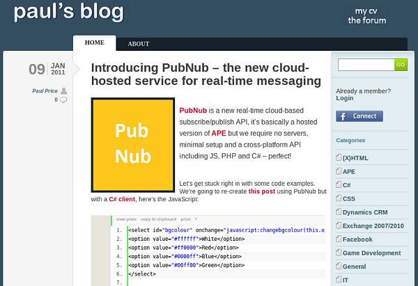 Introducing PubNub - The New Cloud-Hosted Service for Real-time Messaging